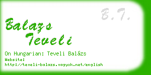 balazs teveli business card