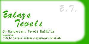 balazs teveli business card